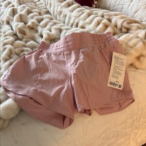 Lululemon Hotty Hot shorts Pink Haze 4” Size 6